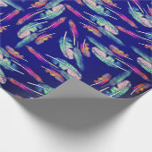 Feathers boho color ラッピングペーパー (角)