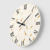 Feathers Luxury Modern Boho Collection ラージ壁時計 (傾斜)