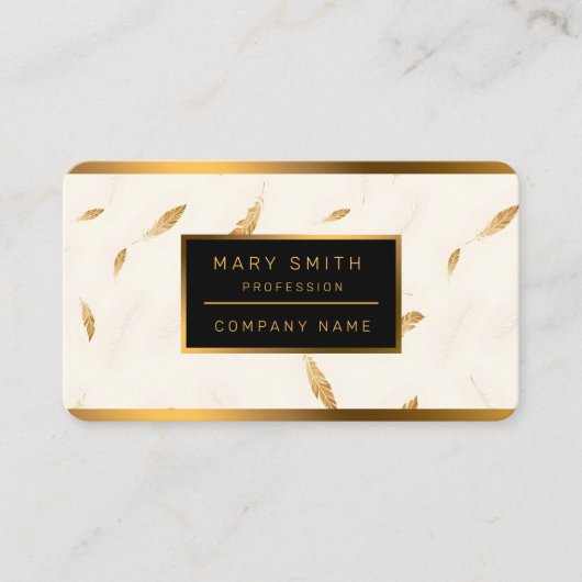 Feathers Luxury Modern Boho Collection 名刺 (正面)