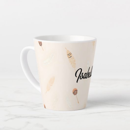 Feathers Luxury Popular Boho Collection カフェラテマグ (左アングル)