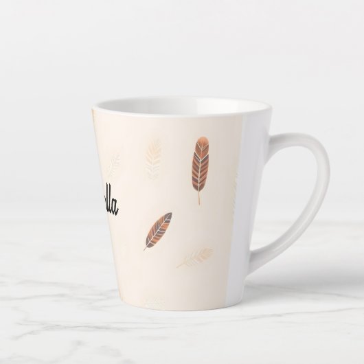 Feathers Luxury Popular Boho Collection カフェラテマグ (右)