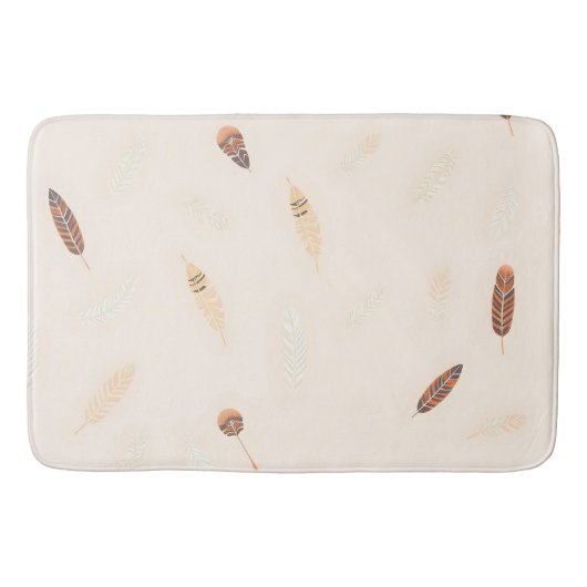 Feathers Luxury Popular Boho Collection バスマット (正面)