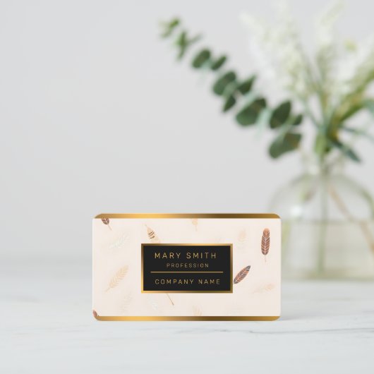 Feathers Luxury Popular Boho Collection 名刺 (スタンド正面)