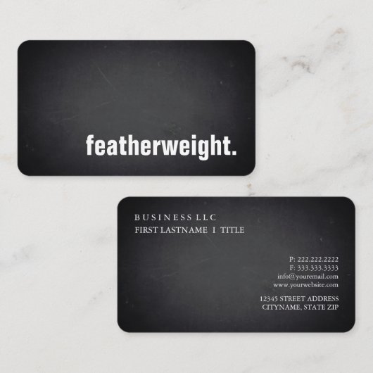 featherweight. Modern Blackboard Professional 名刺 (正面/裏面)