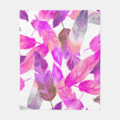 Feathery life for me フリースブランケット (正面)