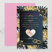 featur-Luxury-Black-Gold-Floral-Wedding-Invitation 招待状 (正面/裏面)