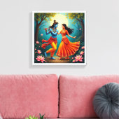 featuring Radha Krishna Spiritual Paintings 🌺🎶. キャンバスプリント (インサイチュ (リビング))