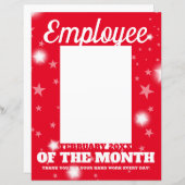 FEBレターヘッド月の写真インサート従業員 (正面/裏面)