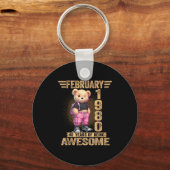 February 1980 46th Birthday 46 Year Teddy Bear Bei キーホルダー (正面)