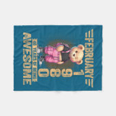 February 1980 46th Birthday 46 Year Teddy Bear Bei フリースブランケット (正面(横))