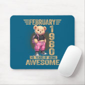 February 1980 46th Birthday 46 Year Teddy Bear Bei マウスパッド (マウス)