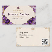 February Amethyst Birthstone Customer Connection S 名刺
