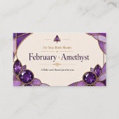 February Amethyst Birthstone Customer Connection S 名刺