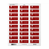 February Angel of the Month差出人住所ラベル ラベル (フルシート)