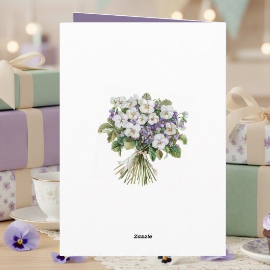 February Birth Flower Birthday Card | Violets カード