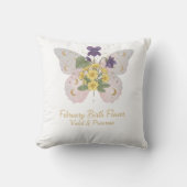 February Birth Flower Decorative Pillow クッション (正面)