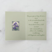 February Birth Flower Iris Flowers Art Nouveau Sty カード (内部)