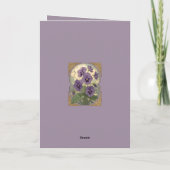 February Birth Flower Violet Viola Art Nouveau Sty カード (裏面)