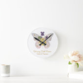 February Birth Flower Wall Clock ラウンド壁時計 (ホーム)