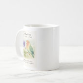 February Birthday Christian Floral Love Bird コーヒーマグカップ (正面左)