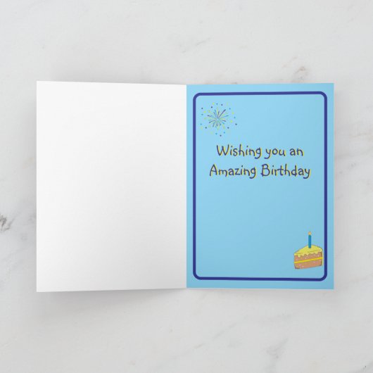 February Birthday Folded Greeting Card カード (内部)