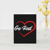 February Heart Disease Awareness Month Red Heart A カード (黄色い花)