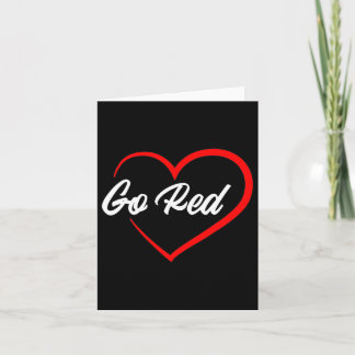 February Heart Disease Awareness Month Red Heart A カード