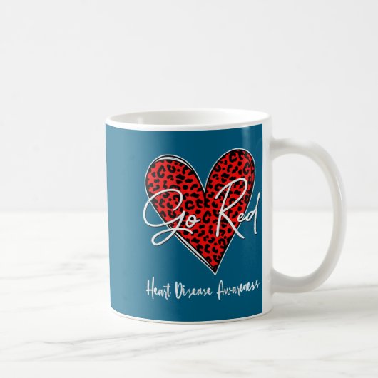 February Is Red Heart Health Heart Disease Awarene コーヒーマグカップ (右)