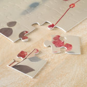 February Retro Brunette Pin-Up Girl ジグソーパズル (側面)