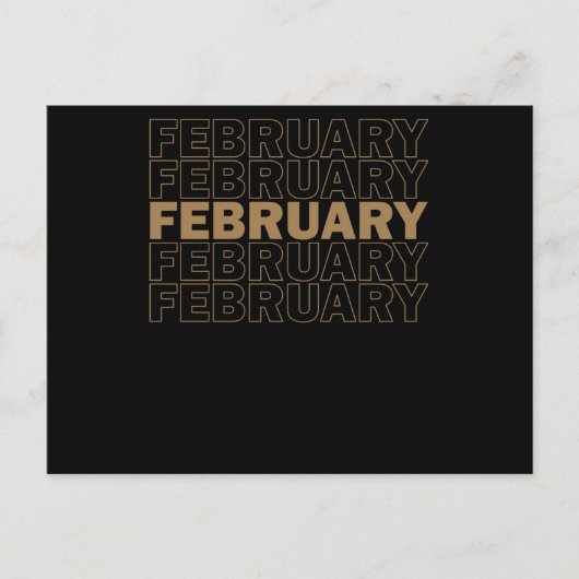 February Shadow Black History Month 案内ポストカード (正面)