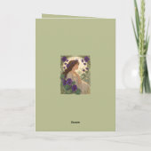 February Viola Birth Flower Art Nouveau Style カード (裏面)