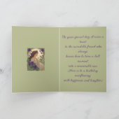 February Viola Birth Flower Art Nouveau Style カード (内部)