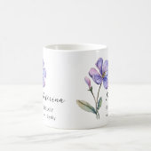 FEBRUARY VIOLET誕生花月名贈呈 コーヒーマグカップ (中央)
