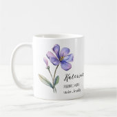 FEBRUARY VIOLET誕生花月名贈呈 コーヒーマグカップ (左)