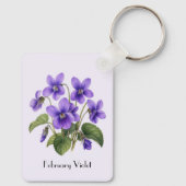 February Violet Flowers  キーホルダー (裏面)