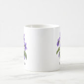 February Violet Flowers コーヒーマグカップ (中央)