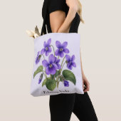 February Violet Flowers  トートバッグ (クローズアップ)