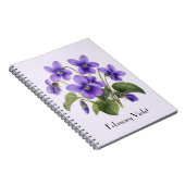 February Violet Flowers  ノートブック (右側)