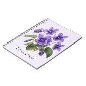 February Violet Flowers  ノートブック (左側)
