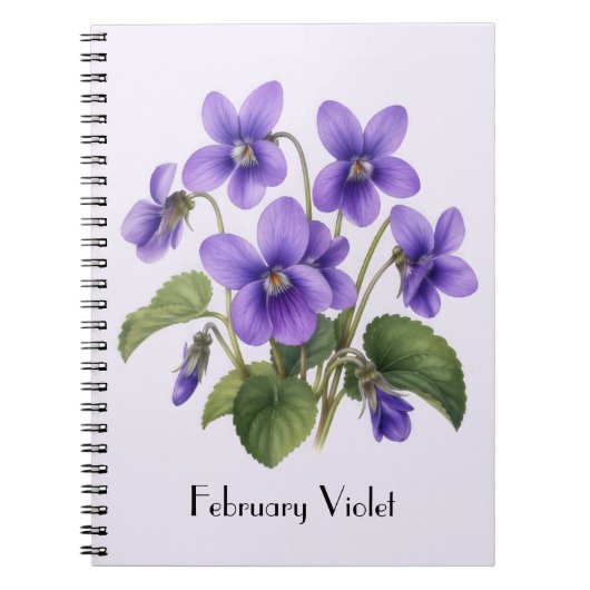 February Violet Flowers  ノートブック (正面)