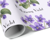 February Violet Flowers ラッピングペーパー (ロールコーナー)