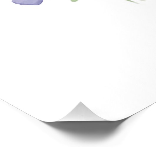 February Violet Personalized Birthday ポスター (コーナー)