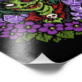 February Zombie Witch with Gems and Flowers フォトプリント (角)