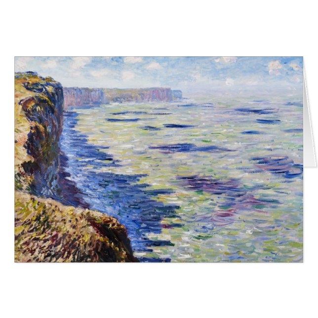 Fecamp、崖からの眺め、1881年の海 (正面横)