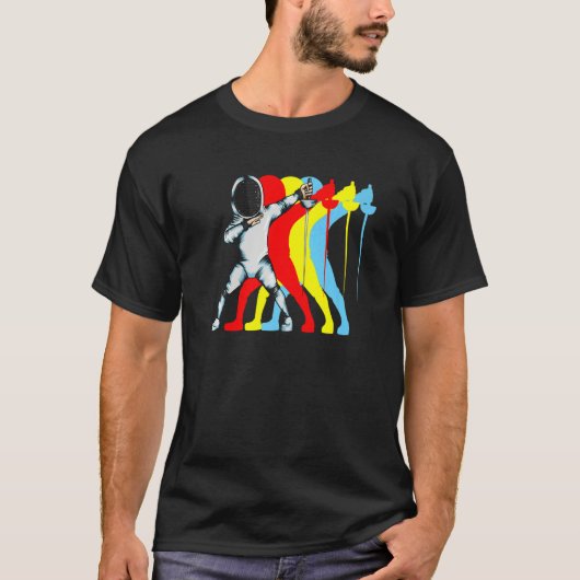 Fechtkunste Dabbing Epee Duel Fecht Fan Fechtkunst Tシャツ (正面)
