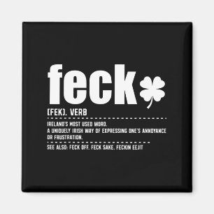 Feckの定義 面白いアイルランドの名言 アイルランドのシャムロック マグネット