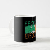 Feckin Eejit Irelandアイルランド語スラングおもしろいアイルランド コーヒーマグカップ (正面左)