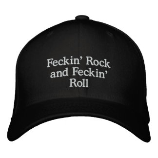 Feckin'Rock and Feckin'転が Cap(黒) 刺繍入りキャップ