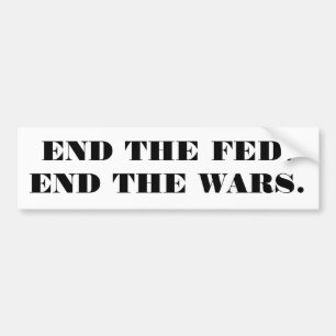 FED. END戦争を終えて下さい バンパーステッカー