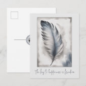Feder Vogelfeder Freiheit Freedom Karte Postkarte ポストカード (正面/裏面)